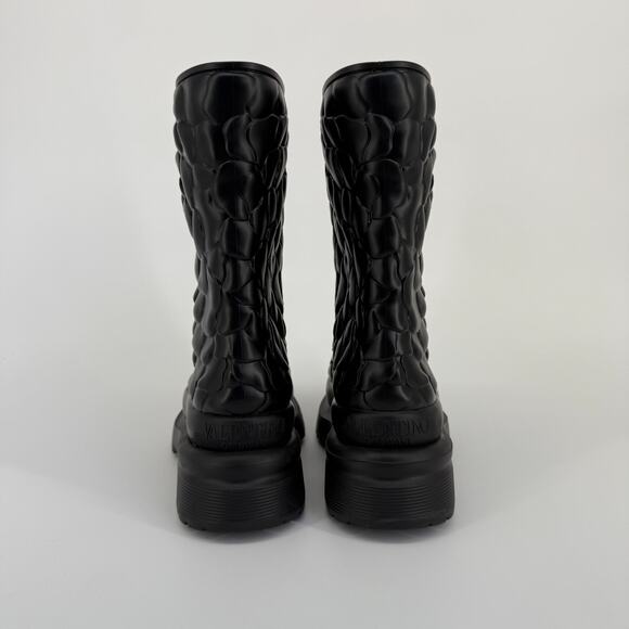 Valentino Garavani Rain Boots Floral Flower Platform Italy Chunky EU 39 US 8.5 - Picture 6 of 13